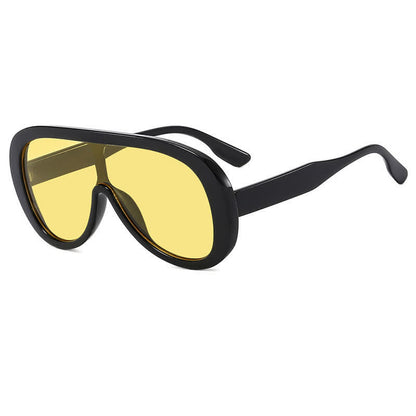Unisex Oversized One-piece Frame Aviator Sunglasses