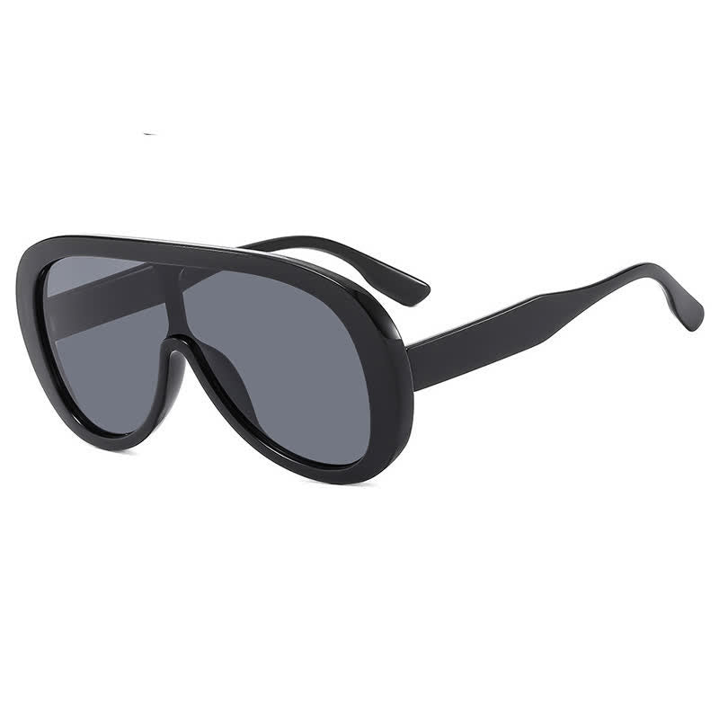 Unisex Oversized One-piece Frame Aviator Sunglasses