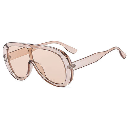Unisex Oversized One-piece Frame Aviator Sunglasses