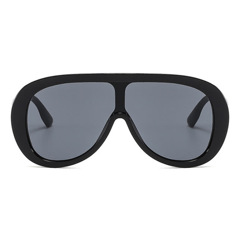 Unisex Oversized One-piece Frame Aviator Sunglasses