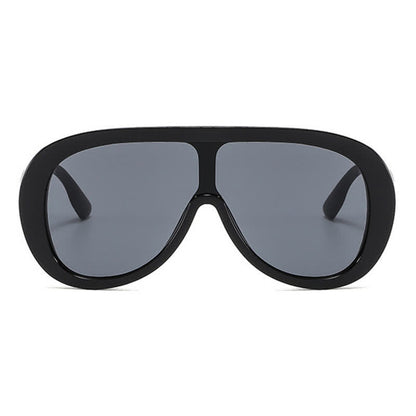 Unisex Oversized One-piece Frame Aviator Sunglasses