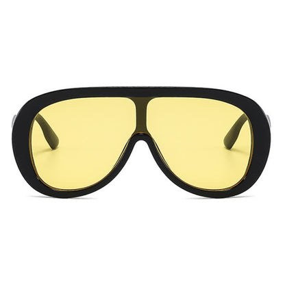 Unisex Oversized One-piece Frame Aviator Sunglasses