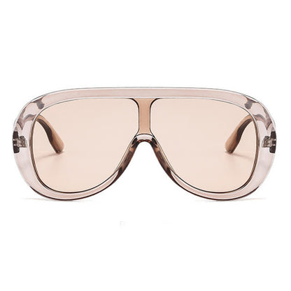 Unisex Oversized One-piece Frame Aviator Sunglasses