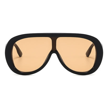 Unisex Oversized One-piece Frame Aviator Sunglasses