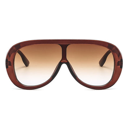 Unisex Oversized One-piece Frame Aviator Sunglasses