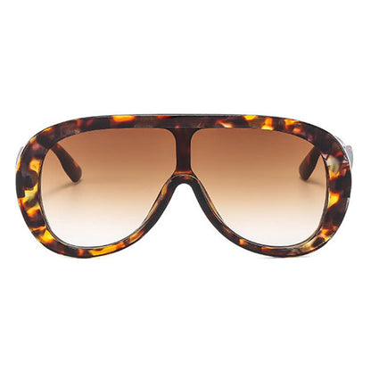Unisex Oversized One-piece Frame Aviator Sunglasses