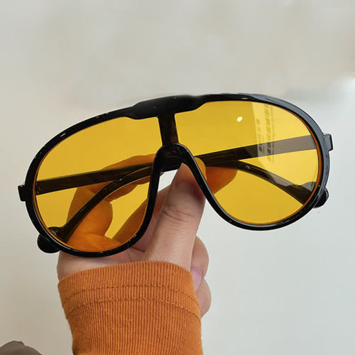 One Piece Oversized Aviator Sunglasses