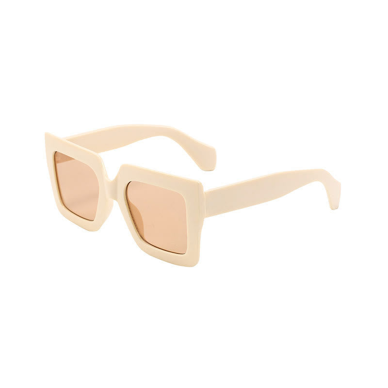 Oversized Square Frame Fashion Thick Sunglasses