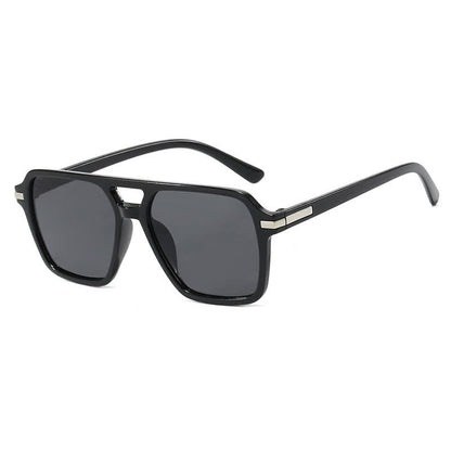 Square Frame Double Bridges Classic Sunglasses