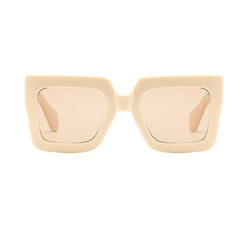 Oversized Square Frame Fashion Thick Sunglasses