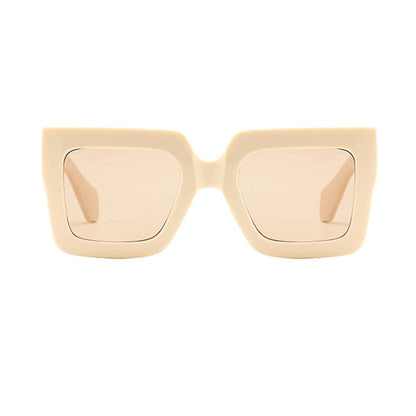 Oversized Square Frame Fashion Thick Sunglasses