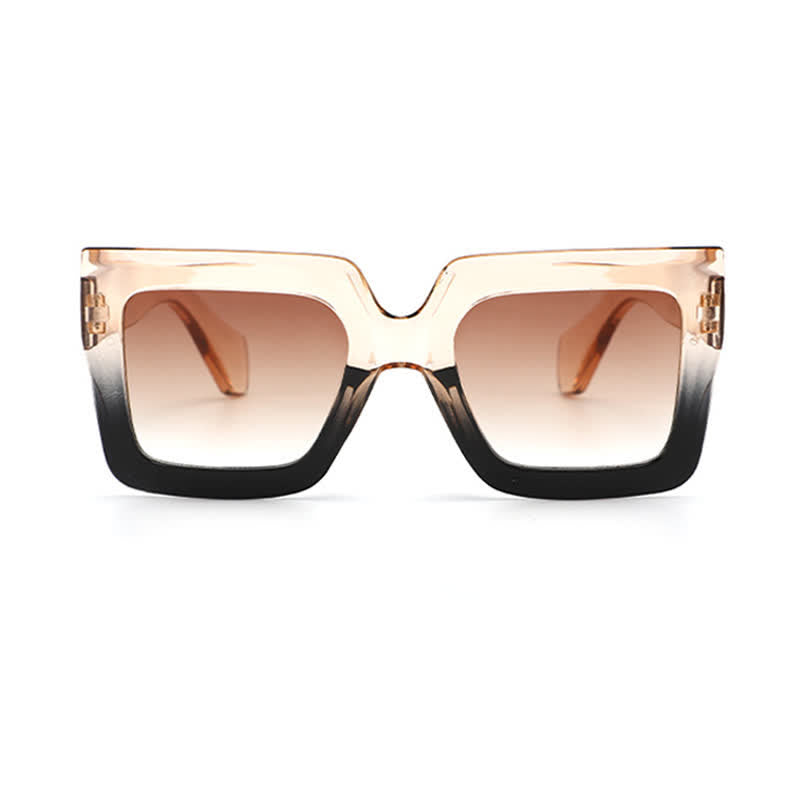 Oversized Square Frame Fashion Thick Sunglasses