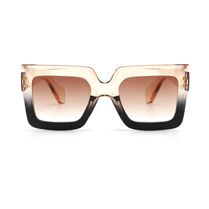 Oversized Square Frame Fashion Thick Sunglasses