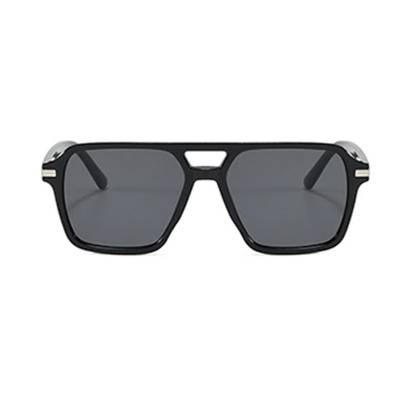 Square Frame Double Bridges Classic Sunglasses