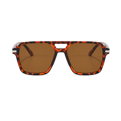 Square Frame Double Bridges Classic Sunglasses