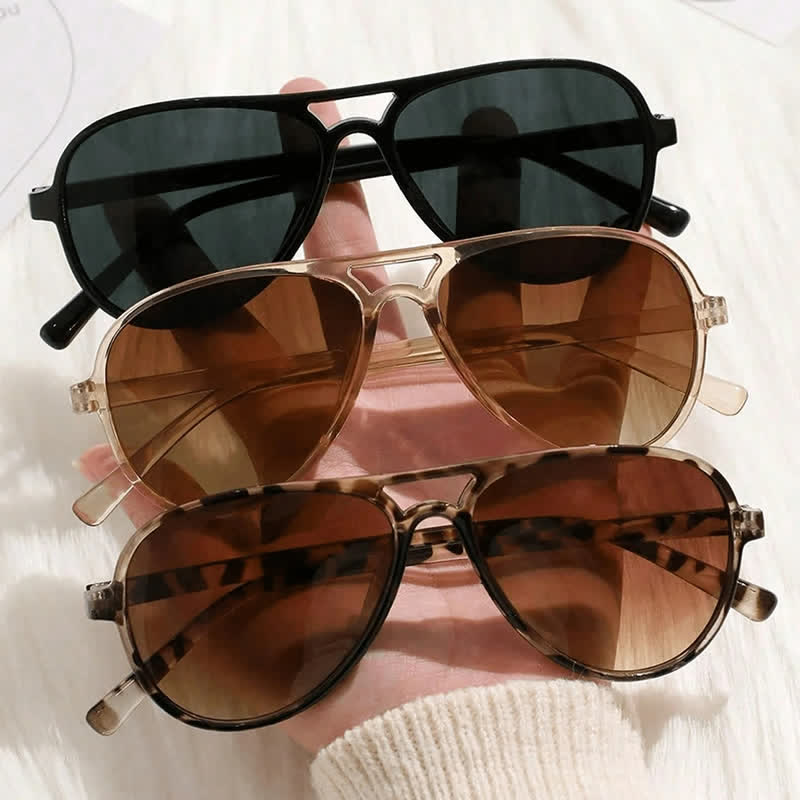 Unsiex Double Bridges Retro Classic Aviator Sunglasses
