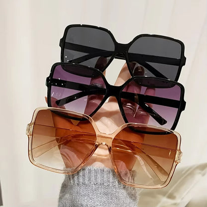 Square Frame Vintage Oversized Sunglasses