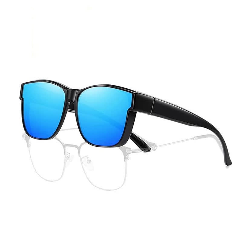 Fit Over Glasses Square Frame Polarized Sunglasses