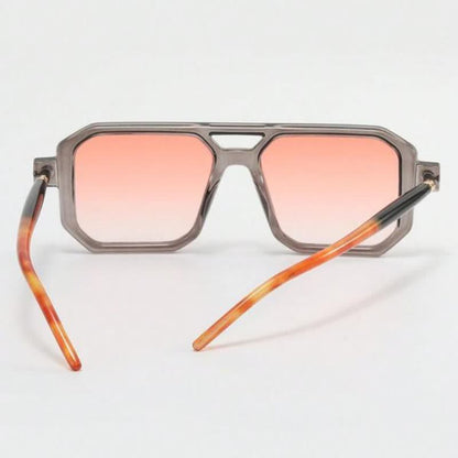 Double Bridges Square Frame Sunglasses