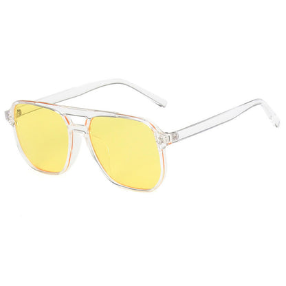 Vintage Double Bridges Tinted Aviator Sunglasses