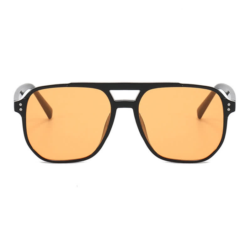 Vintage Double Bridges Tinted Aviator Sunglasses
