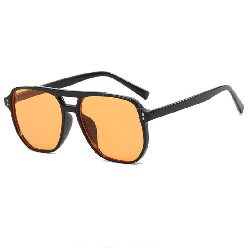 Vintage Double Bridges Tinted Aviator Sunglasses