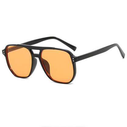 Vintage Double Bridges Tinted Aviator Sunglasses