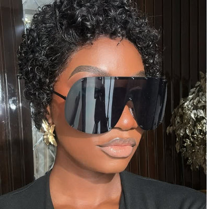 Unisex Hipster One-piece Polarized Aviator Sunglasses