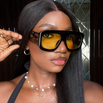 Oversized Square Frame Hipster Sunglasses