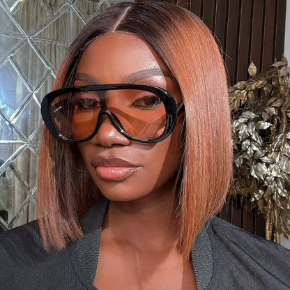 Unisex Oversized One-piece Frame Aviator Sunglasses