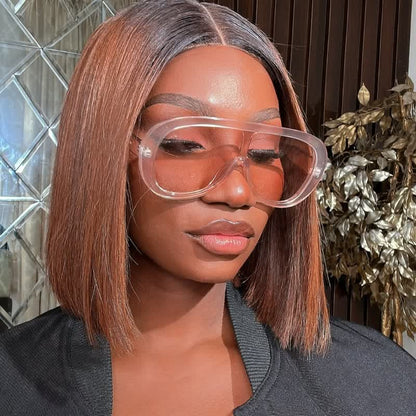 Unisex Oversized One-piece Frame Aviator Sunglasses