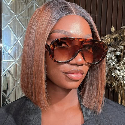Unisex Oversized One-piece Frame Aviator Sunglasses