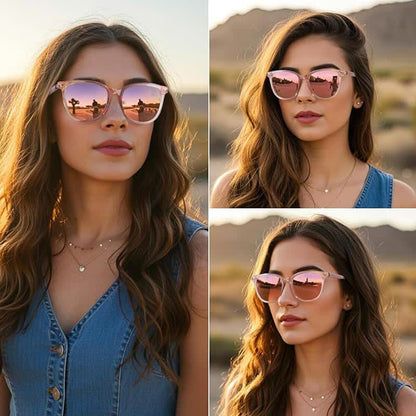 Trendy Sports Polarized Oversized Sunglasses with Mirrored Lens