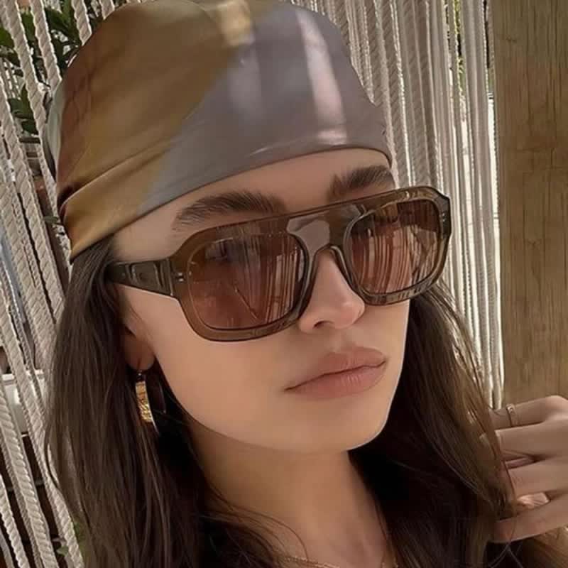 Square Large Frame Trendy Sunglasses