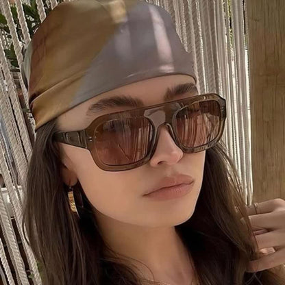 Square Large Frame Trendy Sunglasses