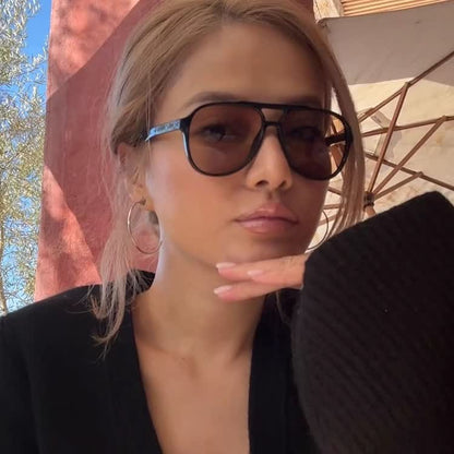 Double Bridges Fashion Aviator Sunglasses