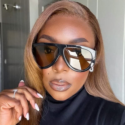 'T' Design Toad Frame Aviator Sunglasses