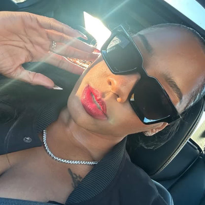 Square Frame Tinted Sunglasses