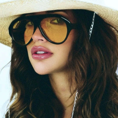 Hipster Oversized Frame Aviator Sunglasses