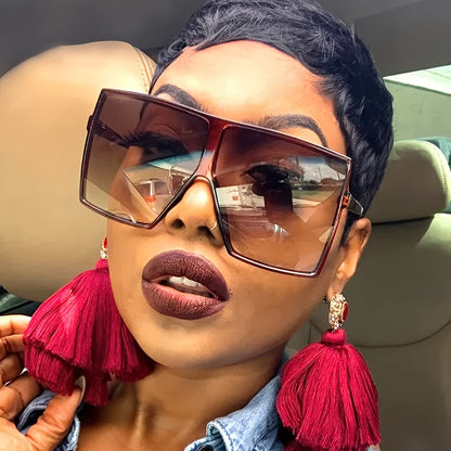 Square Oversized Frame Fashion Sunglasses