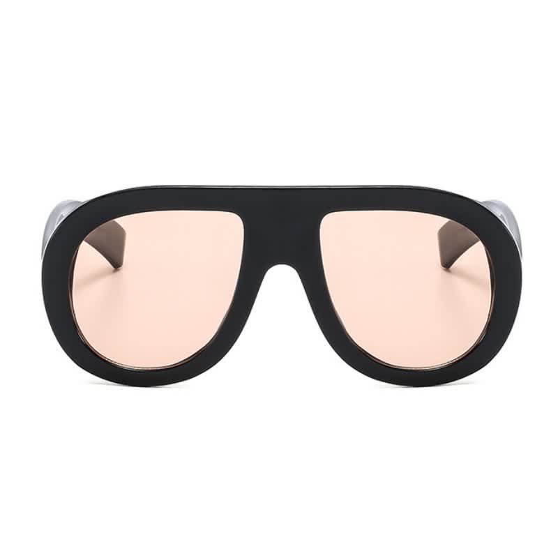 Oversized Frame Hipster Aviator Sunglasses