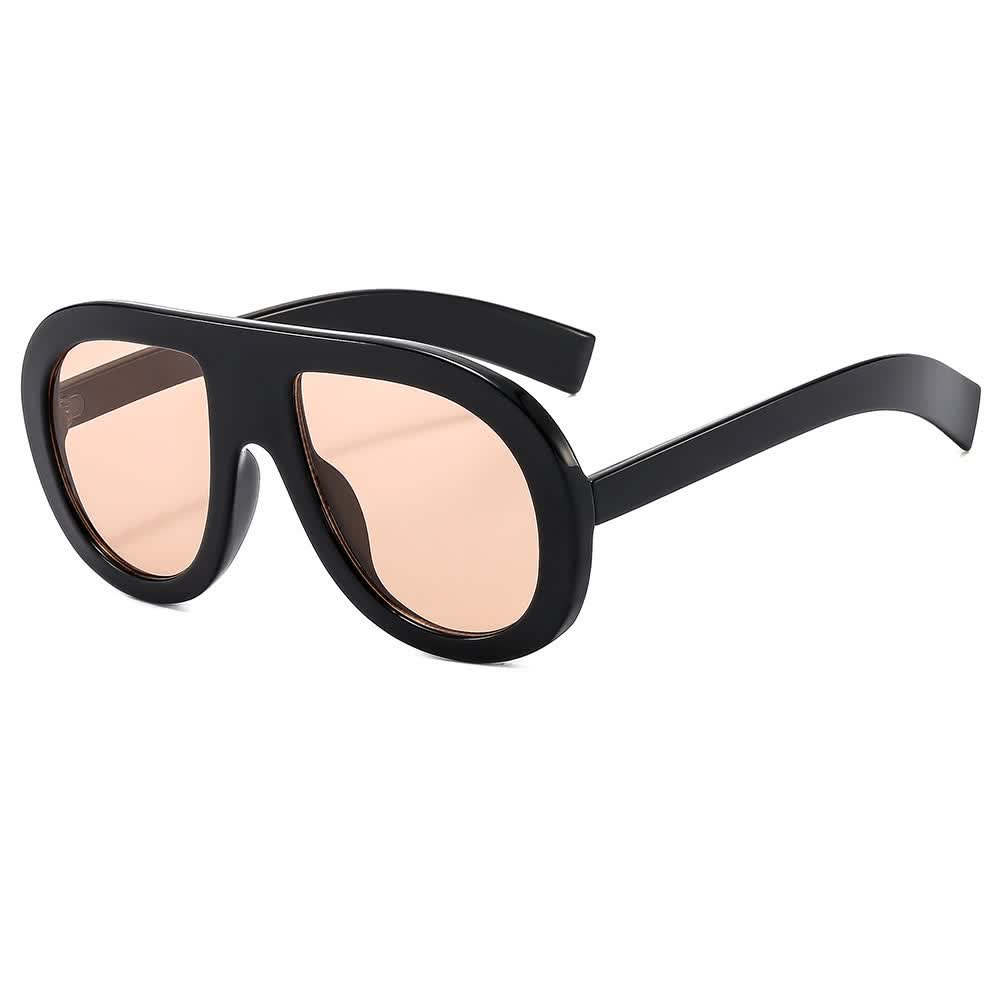 Oversized Frame Hipster Aviator Sunglasses