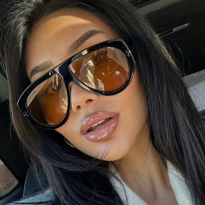 'T' Design Toad Frame Aviator Sunglasses