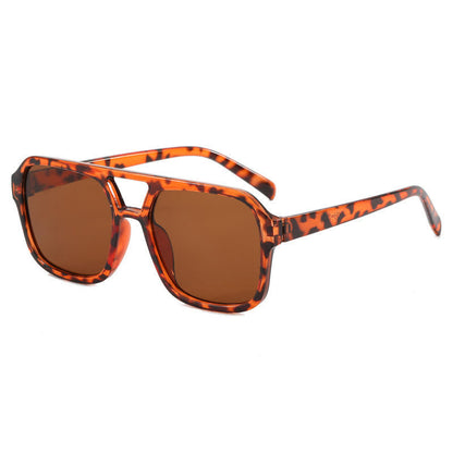 Double Bridges Square Frames Retro-Vintage Sunglasses