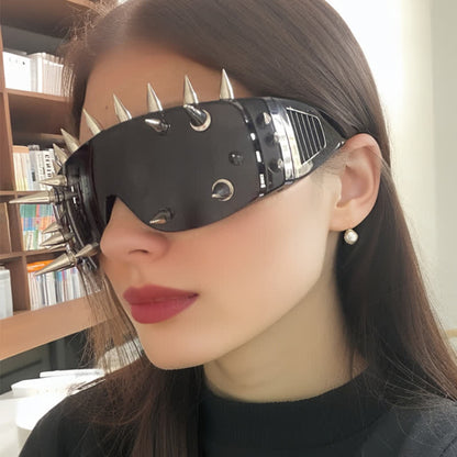 Rivet Decor Y2K Cyberpunk Hipster Sunglasses