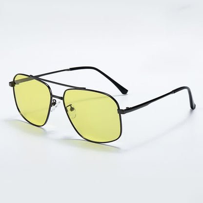 Double Bridges Polarized Photochromic Aviator Sunglasses for Driving