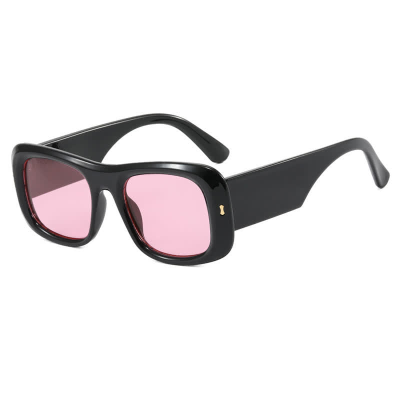 Arrow Decor Square Frame Thick Sunglasses