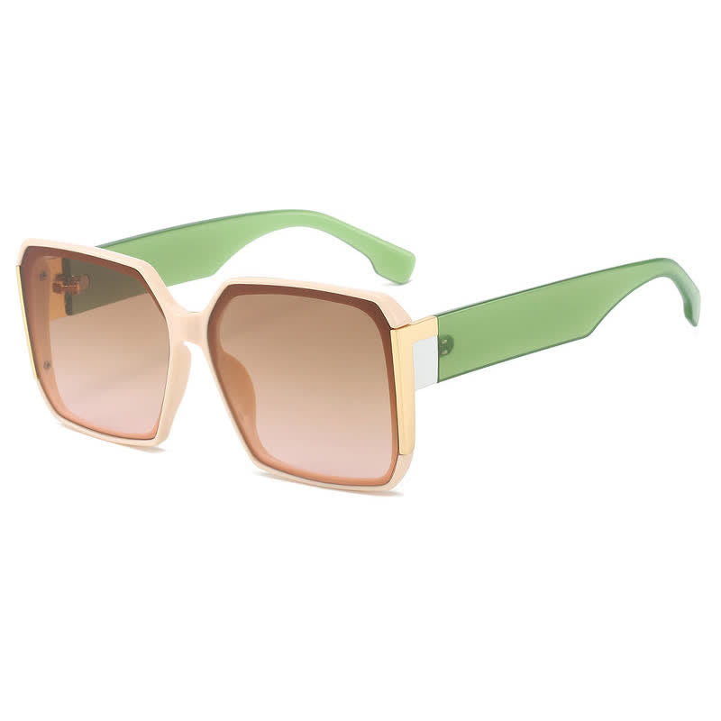Square Frame Oversized Rimless Sunglasses