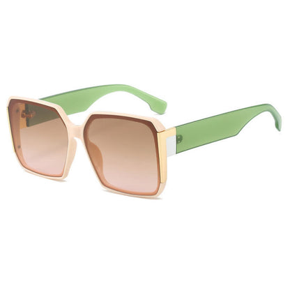 Square Frame Oversized Rimless Sunglasses