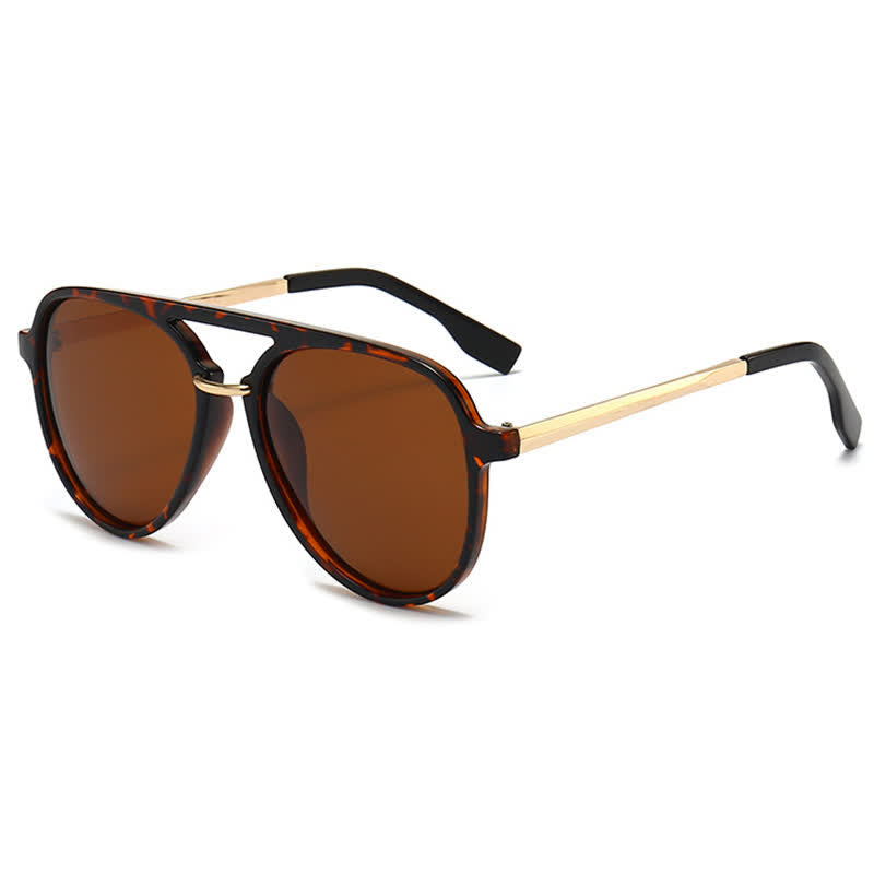 Double Bridges Polarized Aviator Sunglasses